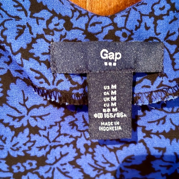 2/$15 - Blue & Black Floral Slip Dress (GAP) - Picture 4 of 8
